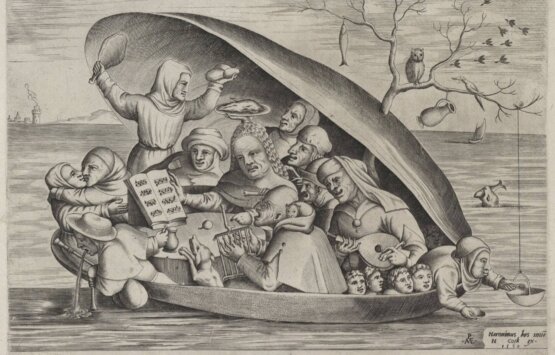 Pretmakers in een mossel op zee (1)